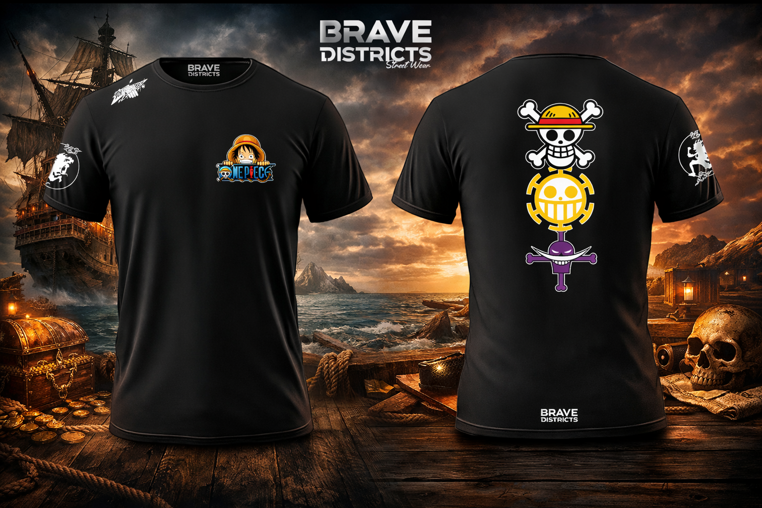 Polera negra One Piece