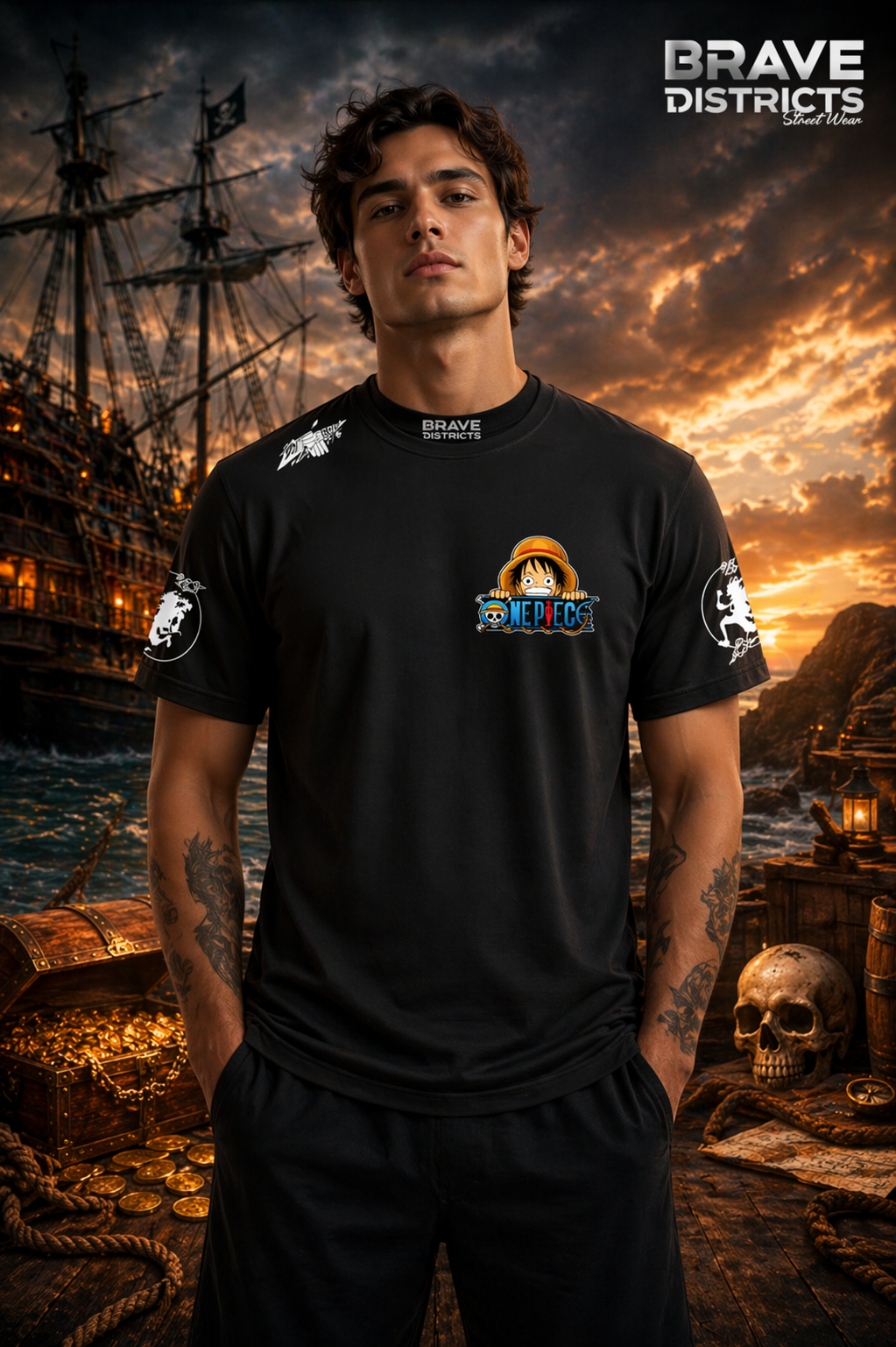 Polera negra One Piece