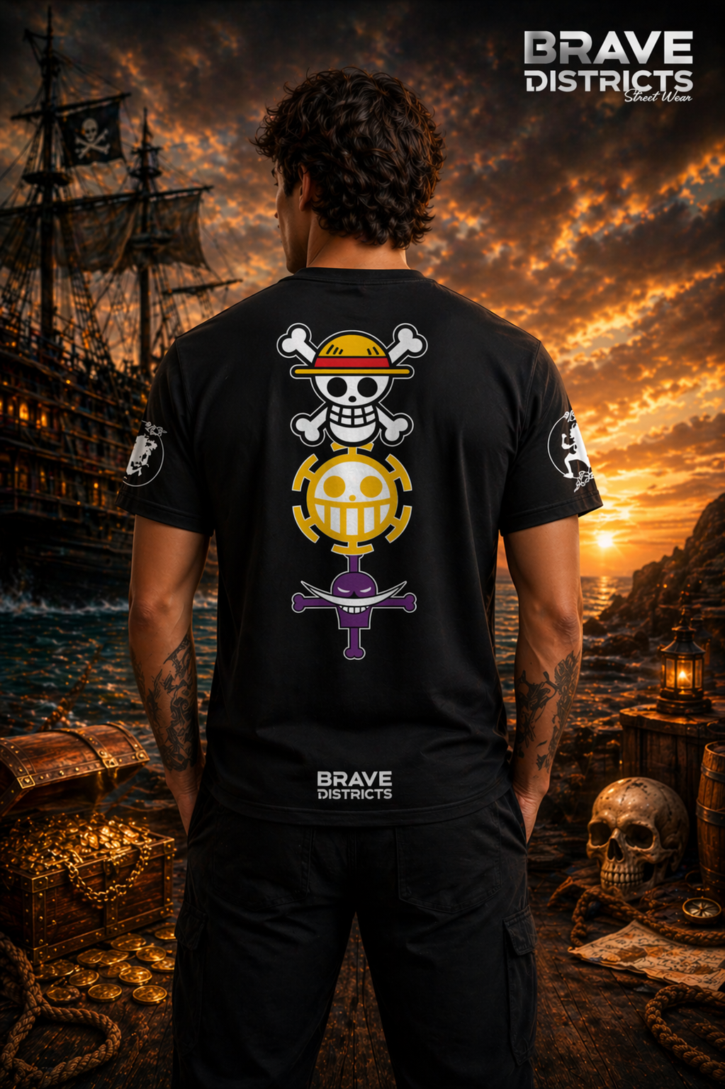 Polera negra One Piece