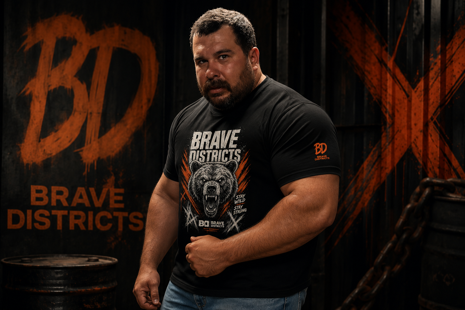 Polera Brave Districts Bear