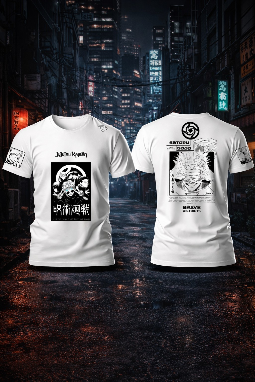 Polera Anime Jujutsu Kaisen – Gojo Satoru | Brave Districts